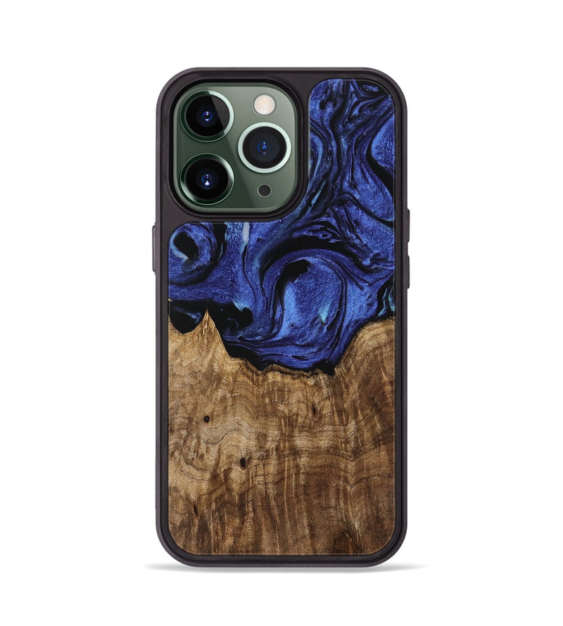 iPhone 13 Pro Wood Phone Case - Suzy (Blue, 741466)