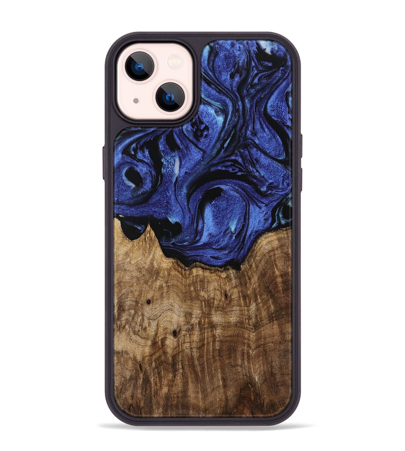 iPhone 14 Plus Wood Phone Case - Suzy (Blue, 741466)