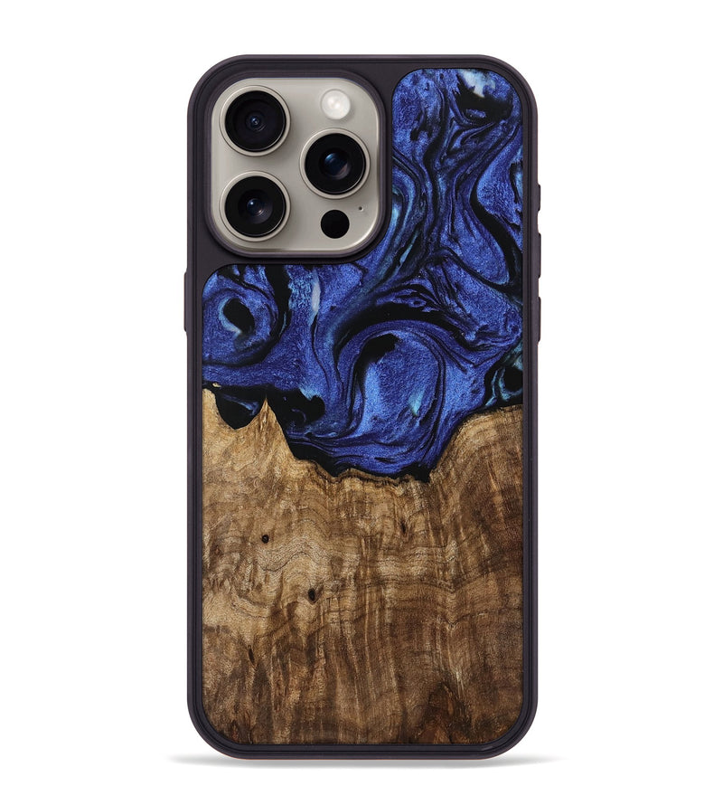 iPhone 15 Pro Max Wood Phone Case - Suzy (Blue, 741466)