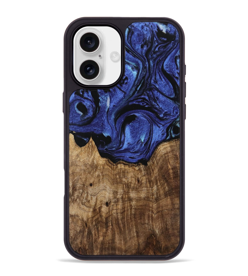 iPhone 16 Plus Wood Phone Case - Suzy (Blue, 741466)