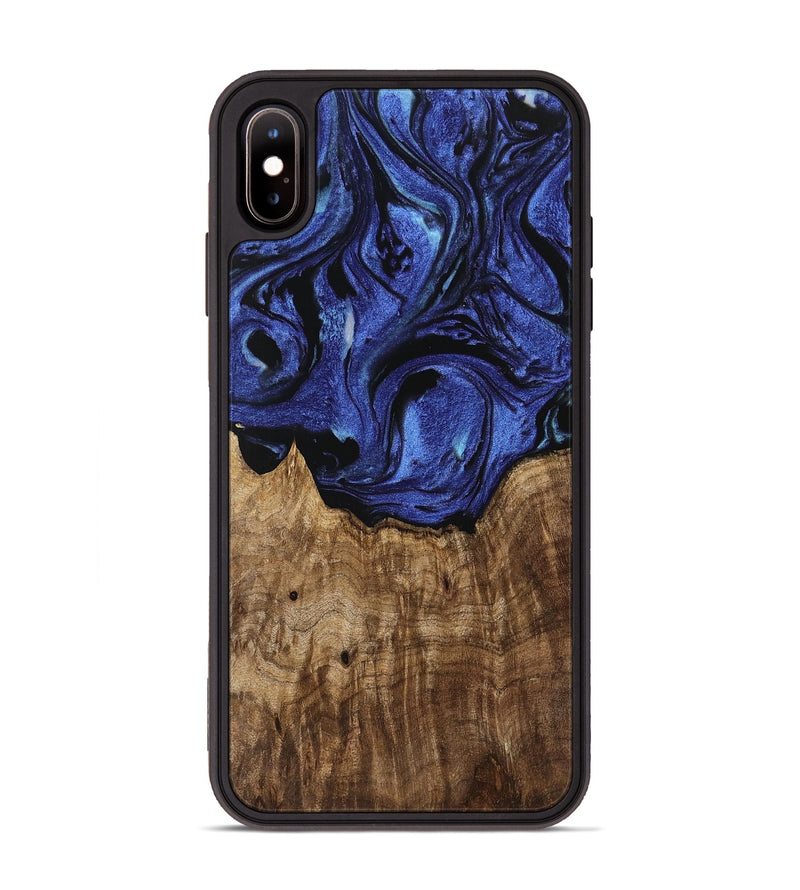 iPhone Xs Max Wood Phone Case - Suzy (Blue, 741466)