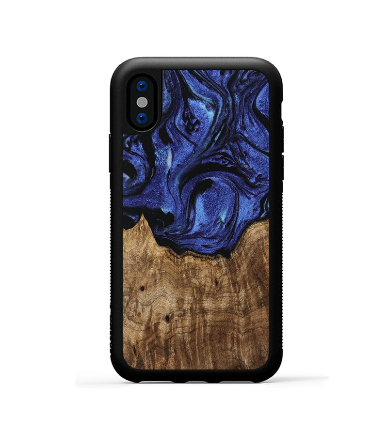 iPhone Xs Wood Phone Case - Suzy (Blue, 741466)