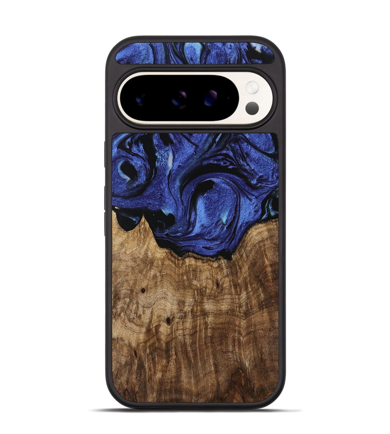 Pixel 9 Pro Wood Phone Case - Suzy (Blue, 741466)