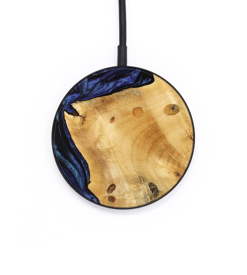 Circle Wood Wireless Charger - Huyen (Blue, 741467)