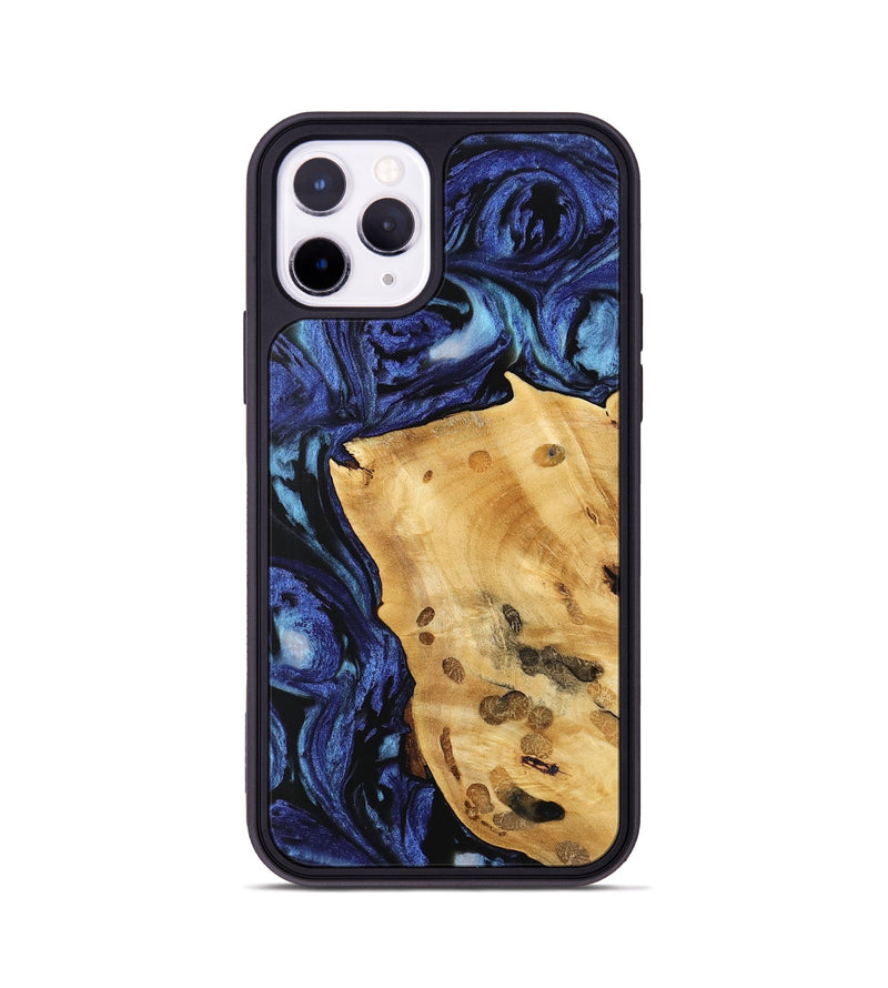 iPhone 11 Pro Wood Phone Case - Huyen (Blue, 741467)