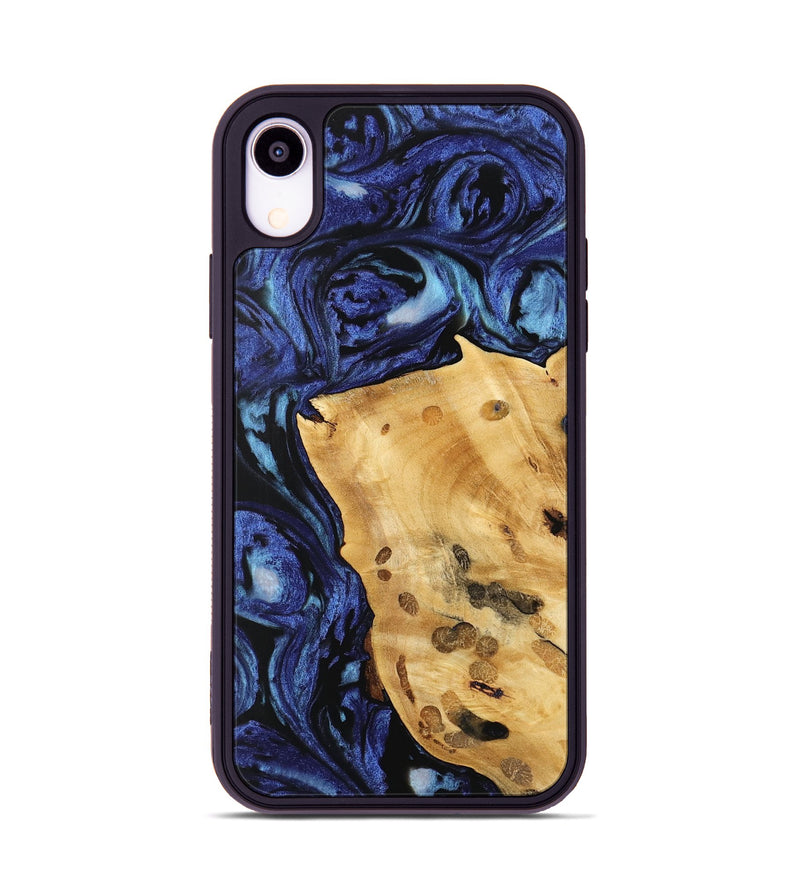 iPhone Xr Wood Phone Case - Huyen (Blue, 741467)