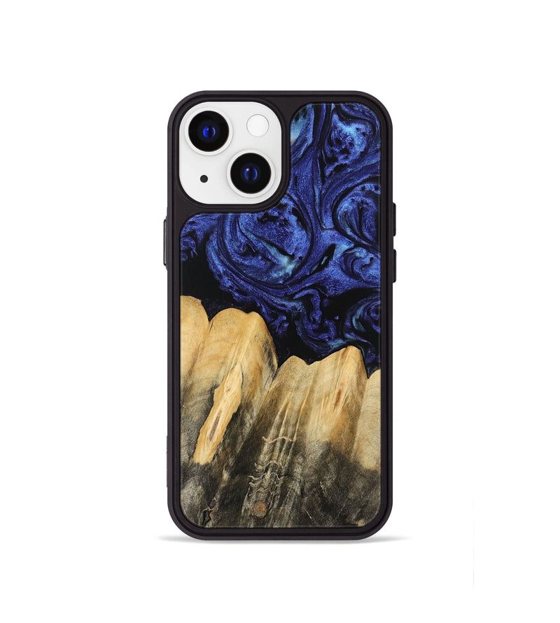 iPhone 13 mini Wood Phone Case - Elenor (Blue, 741469)