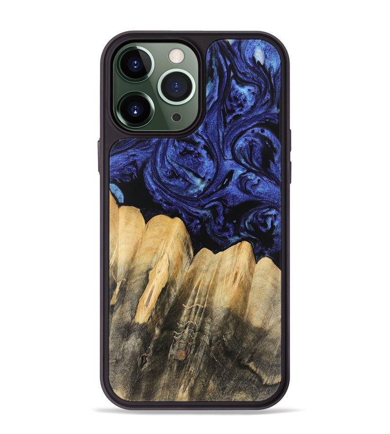 iPhone 13 Pro Max Wood Phone Case - Elenor (Blue, 741469)