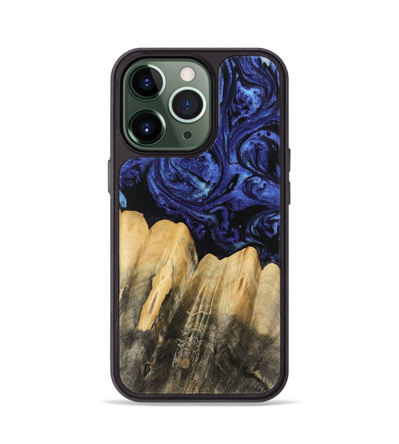 iPhone 13 Pro Wood Phone Case - Elenor (Blue, 741469)