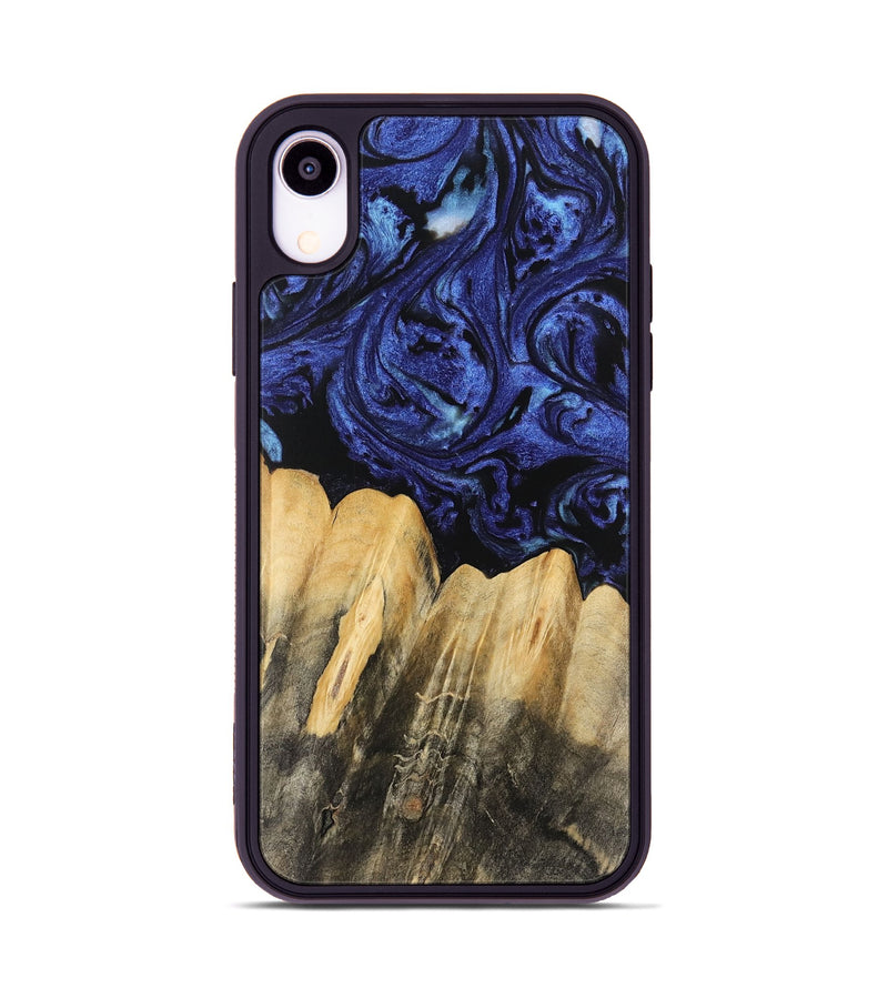 iPhone Xr Wood Phone Case - Elenor (Blue, 741469)