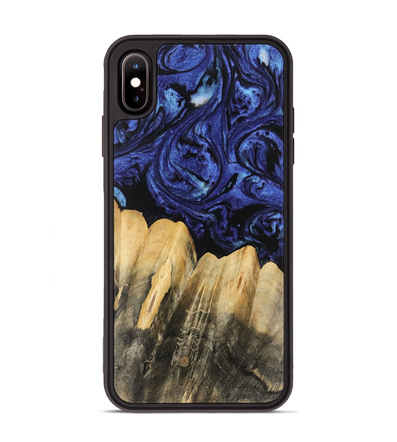 iPhone Xs Max Wood Phone Case - Elenor (Blue, 741469)