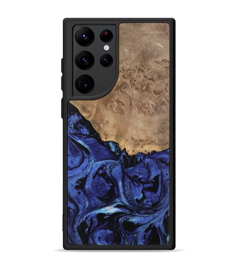 Galaxy S22 Ultra Wood Phone Case - Yumi (Blue, 741474)