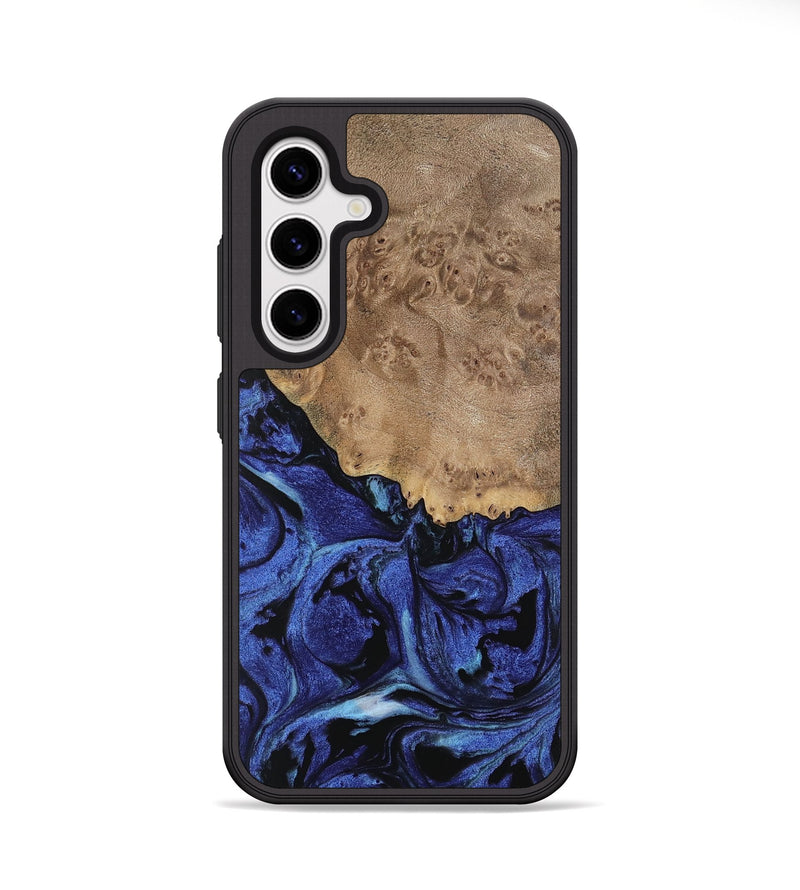 Galaxy S25 Wood Phone Case - Yumi (Blue, 741474)