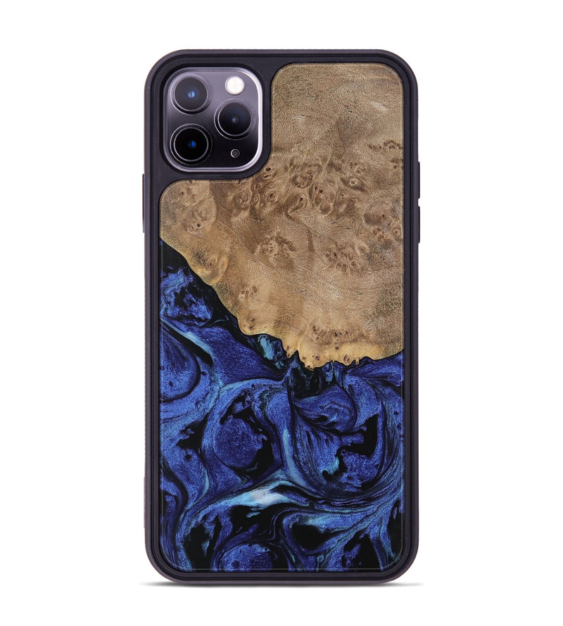 iPhone 11 Pro Max Wood Phone Case - Yumi (Blue, 741474)