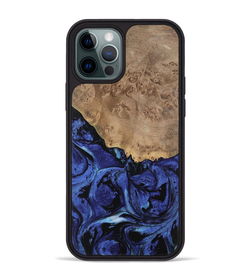 iPhone 12 Pro Max Wood Phone Case - Yumi (Blue, 741474)