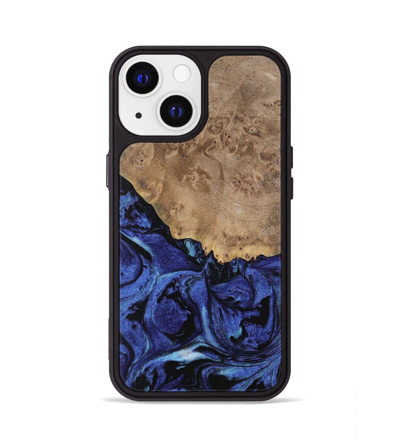 iPhone 13 Wood Phone Case - Yumi (Blue, 741474)