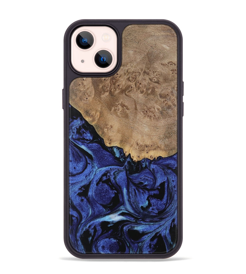 iPhone 14 Plus Wood Phone Case - Yumi (Blue, 741474)