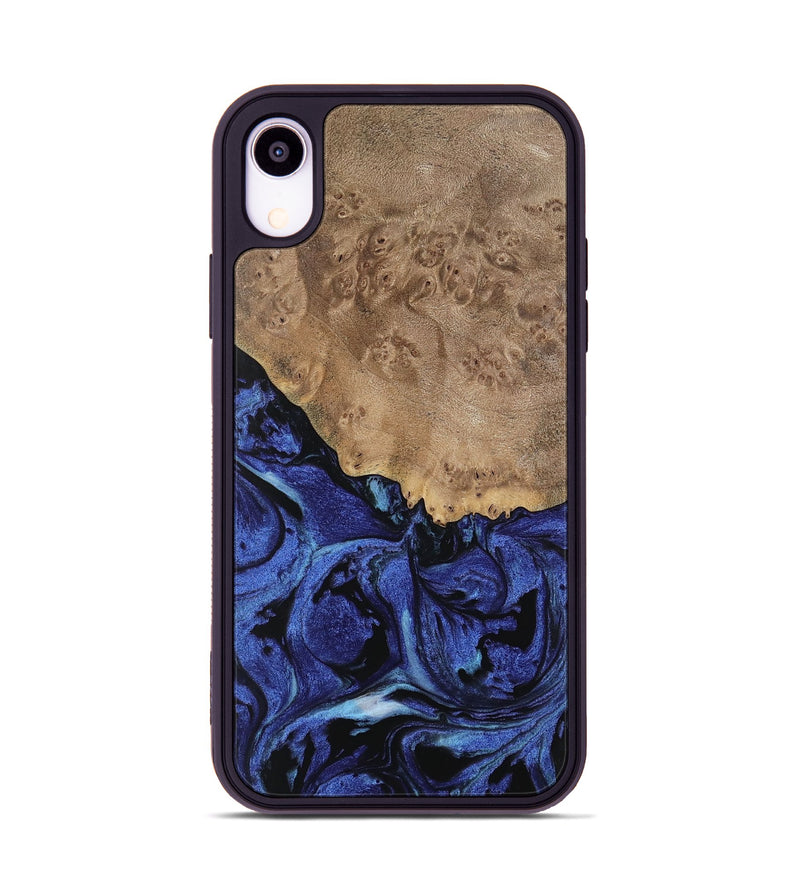 iPhone Xr Wood Phone Case - Yumi (Blue, 741474)