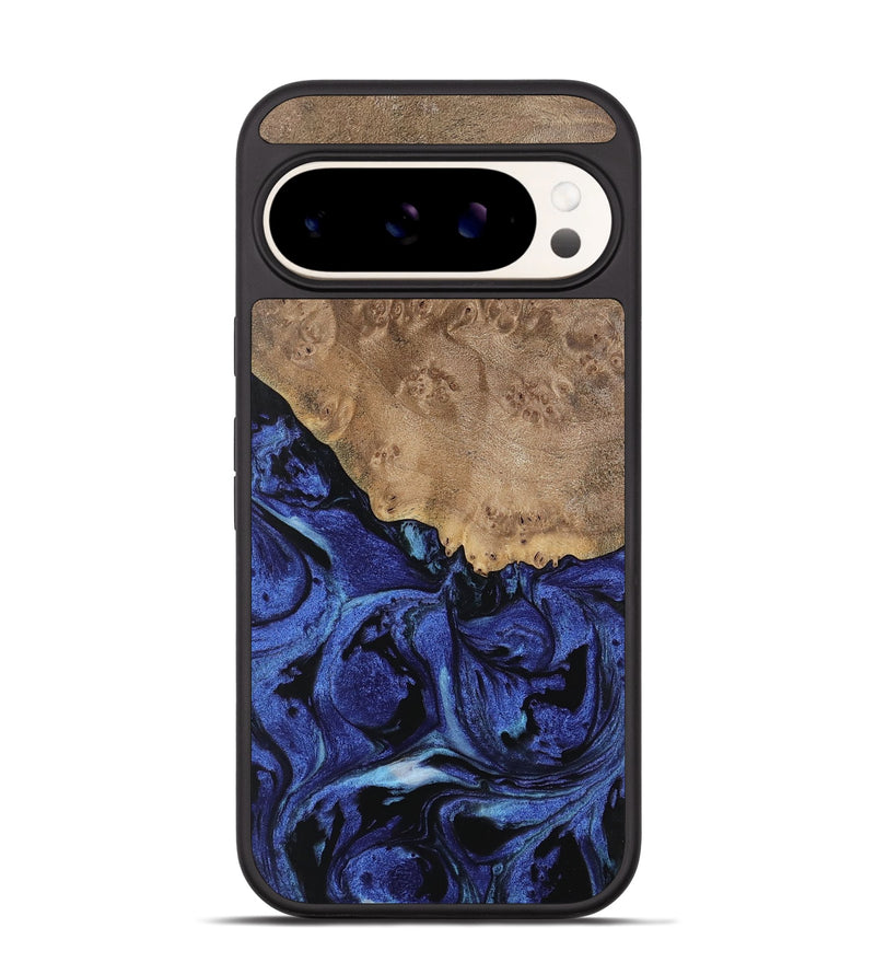 Pixel 9 Pro Wood Phone Case - Yumi (Blue, 741474)