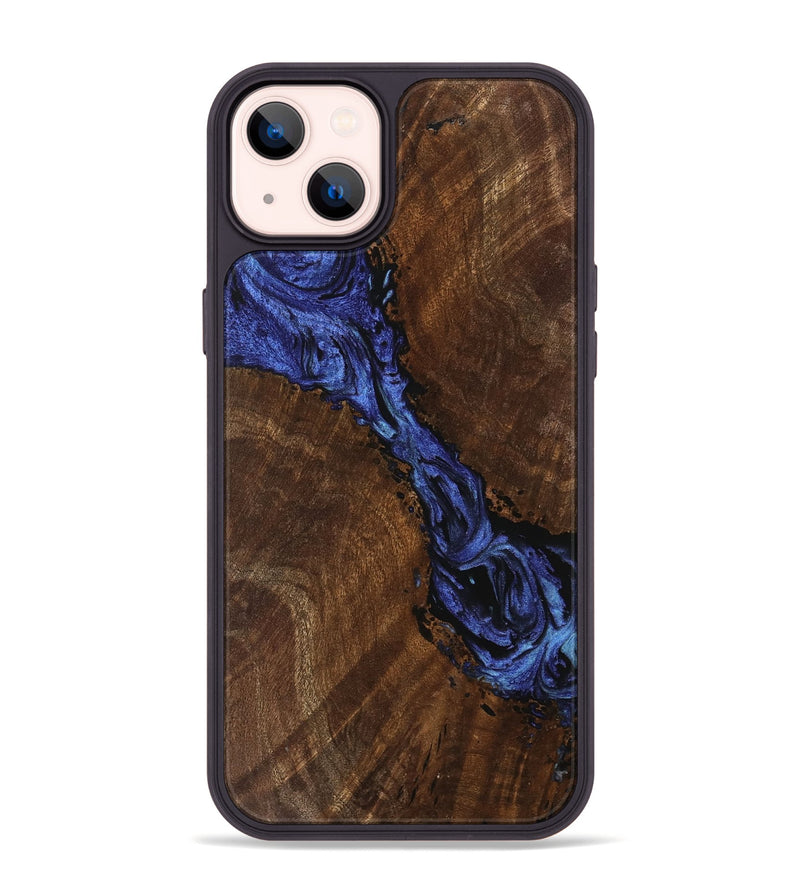 iPhone 14 Plus Wood Phone Case - Xavier (Blue, 741476)