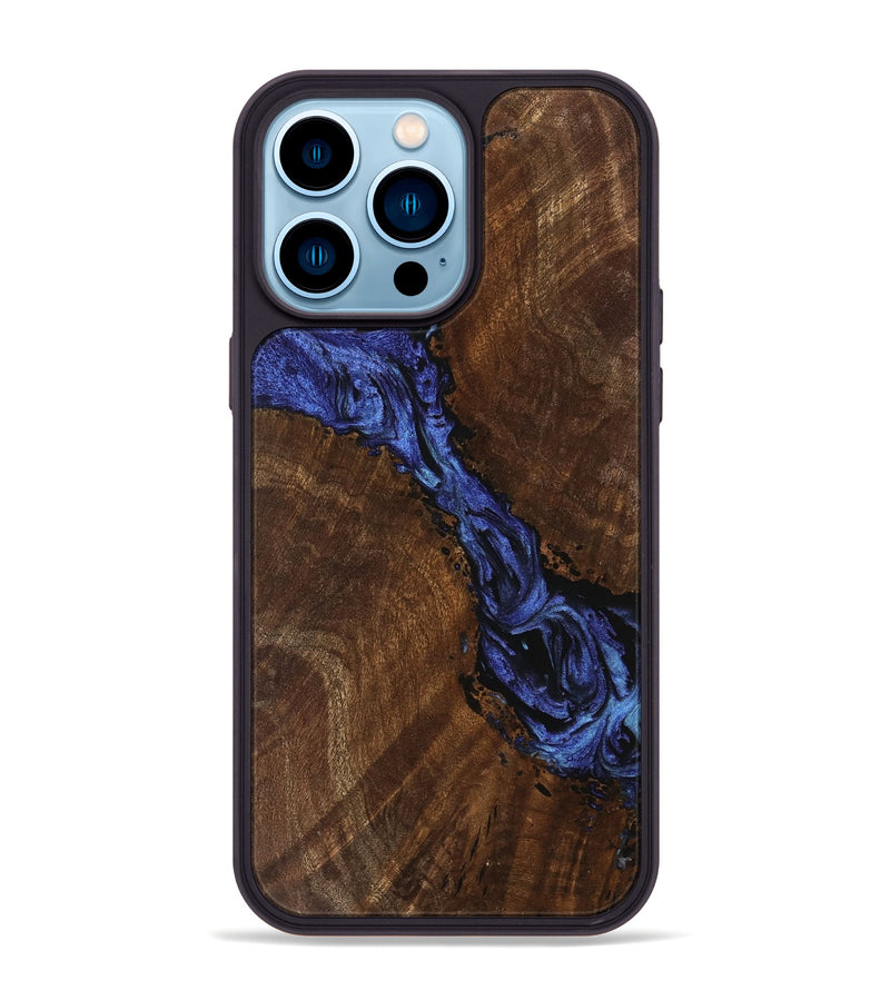 iPhone 14 Pro Max Wood Phone Case - Xavier (Blue, 741476)