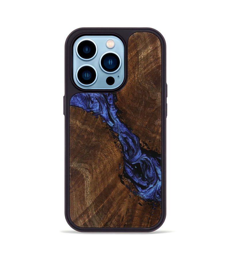 iPhone 14 Pro Wood Phone Case - Xavier (Blue, 741476)