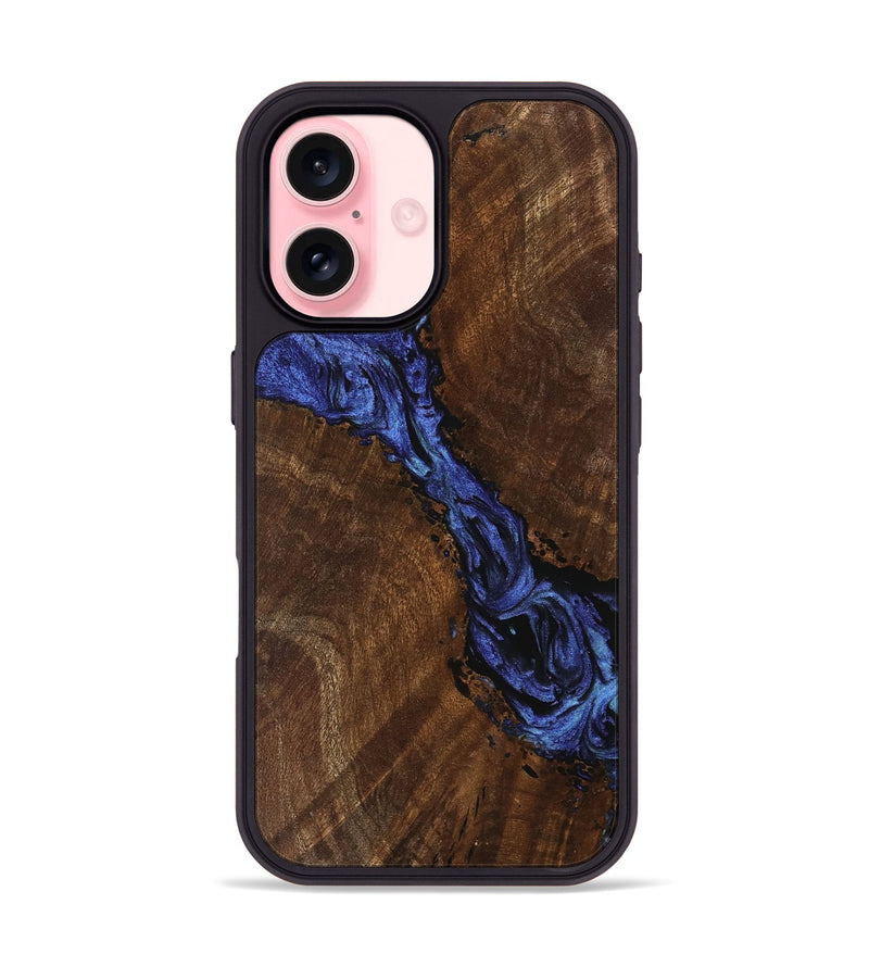 iPhone 16 Wood Phone Case - Xavier (Blue, 741476)