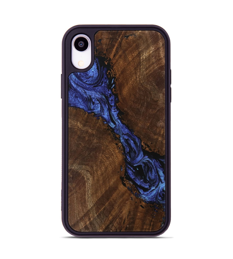 iPhone Xr Wood Phone Case - Xavier (Blue, 741476)