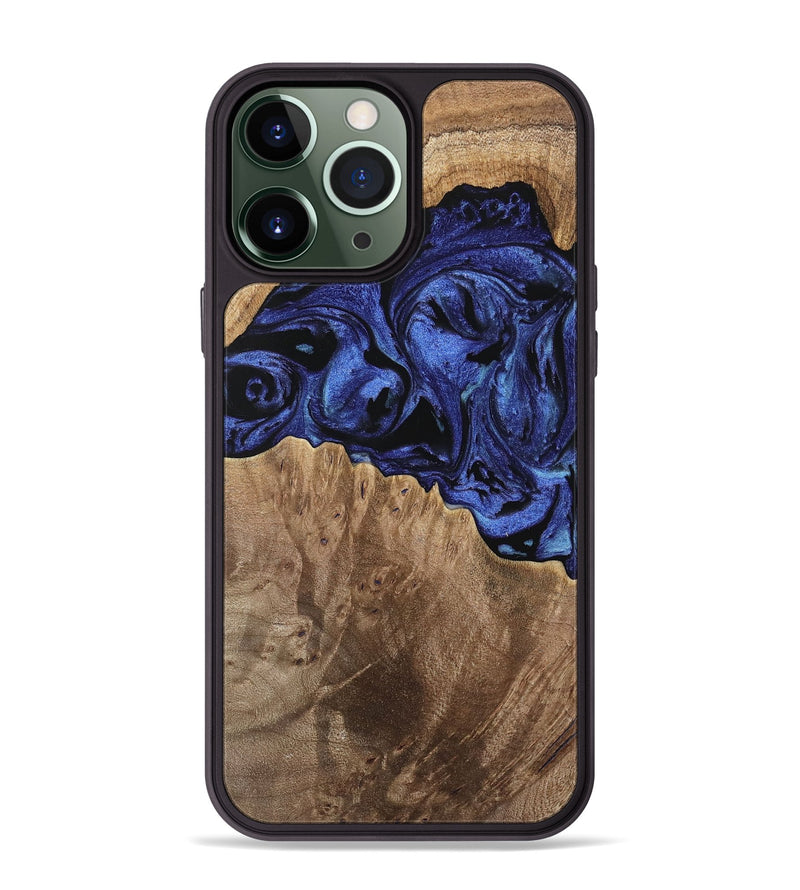 iPhone 13 Pro Max Wood Phone Case - Jadiel (Blue, 741477)