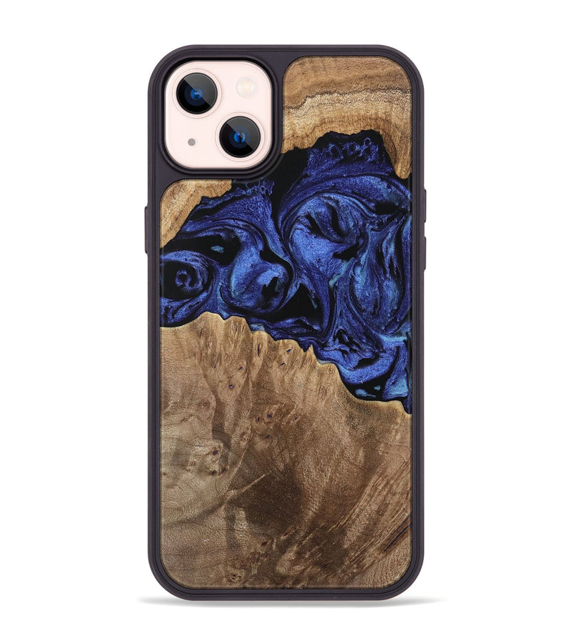 iPhone 14 Plus Wood Phone Case - Jadiel (Blue, 741477)