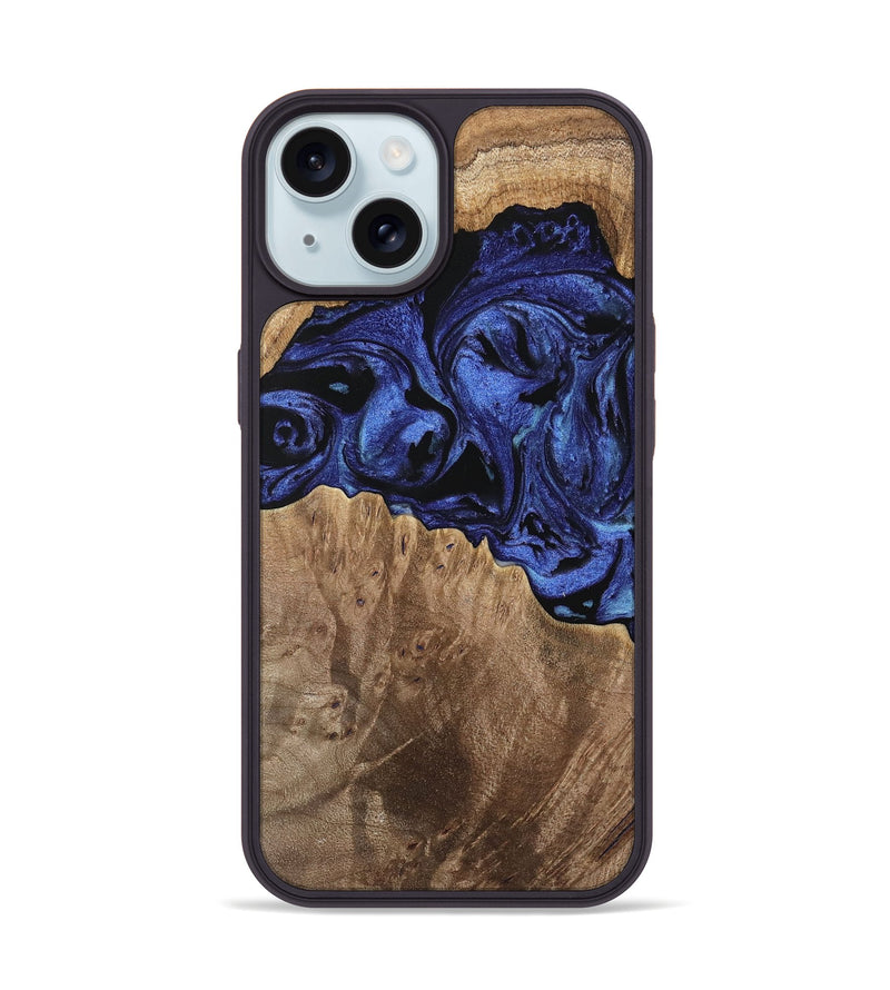 iPhone 15 Wood Phone Case - Jadiel (Blue, 741477)