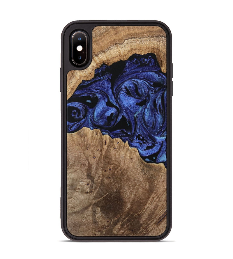 iPhone Xs Max Wood Phone Case - Jadiel (Blue, 741477)