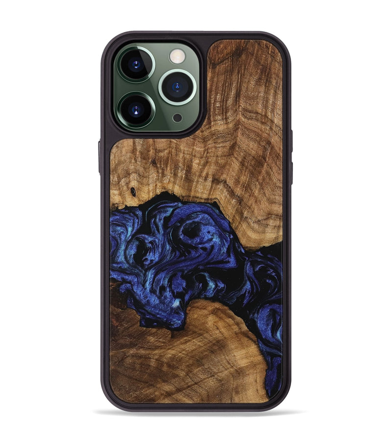 iPhone 13 Pro Max Wood Phone Case - Hughie (Blue, 741480)