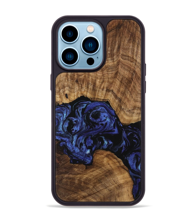 iPhone 14 Pro Max Wood Phone Case - Hughie (Blue, 741480)