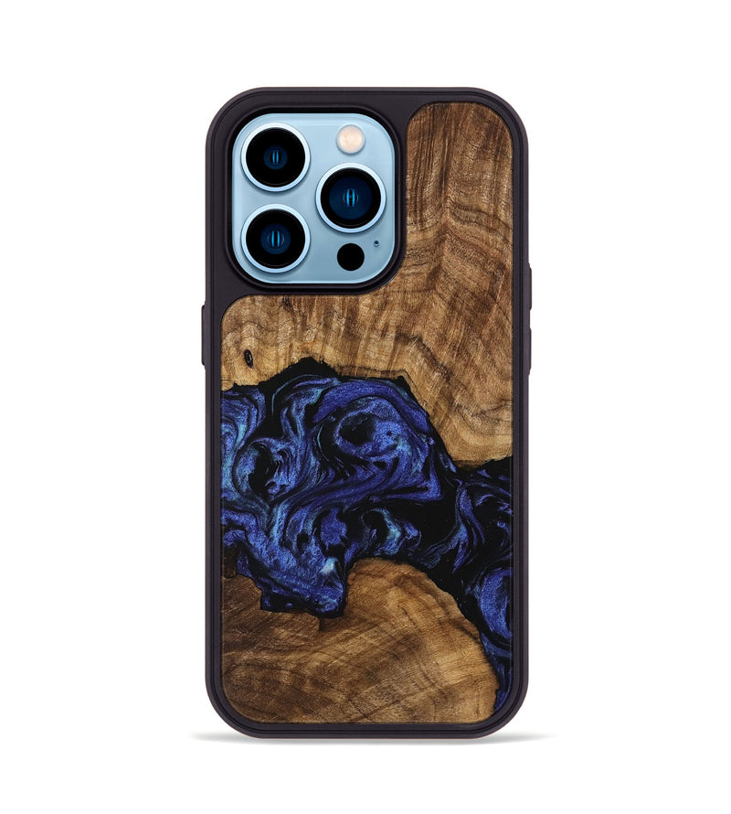 iPhone 14 Pro Wood Phone Case - Hughie (Blue, 741480)