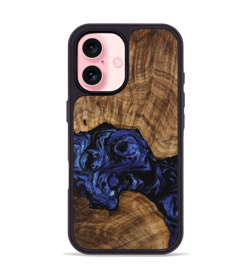 iPhone 16 Wood Phone Case - Hughie (Blue, 741480)