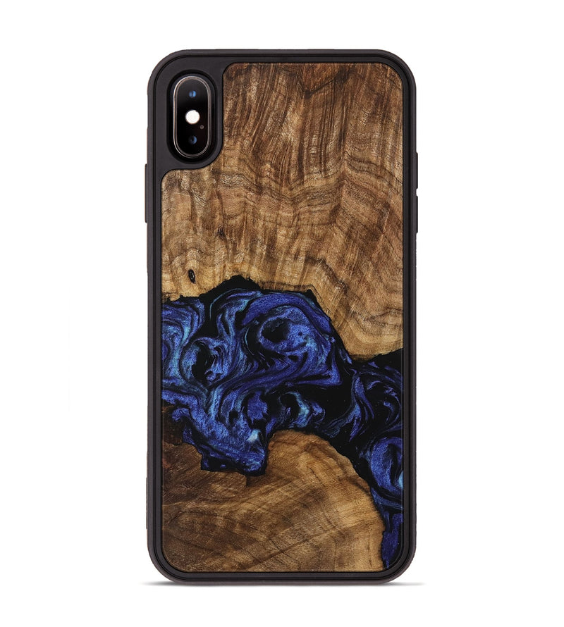 iPhone Xs Max Wood Phone Case - Hughie (Blue, 741480)