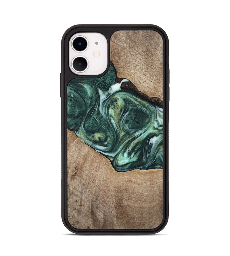 iPhone 11 Wood Phone Case - Dorian (Green, 741482)