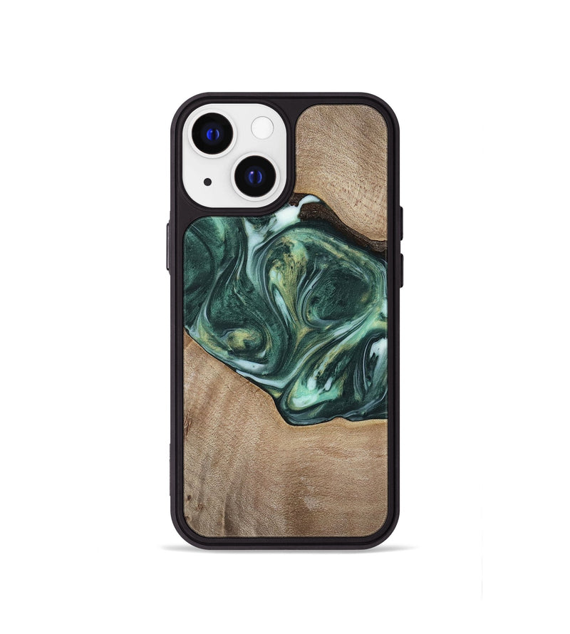 iPhone 13 mini Wood Phone Case - Dorian (Green, 741482)