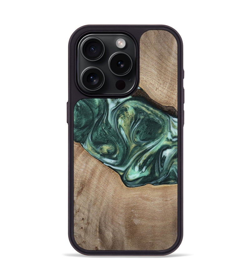 iPhone 15 Pro Wood Phone Case - Dorian (Green, 741482)