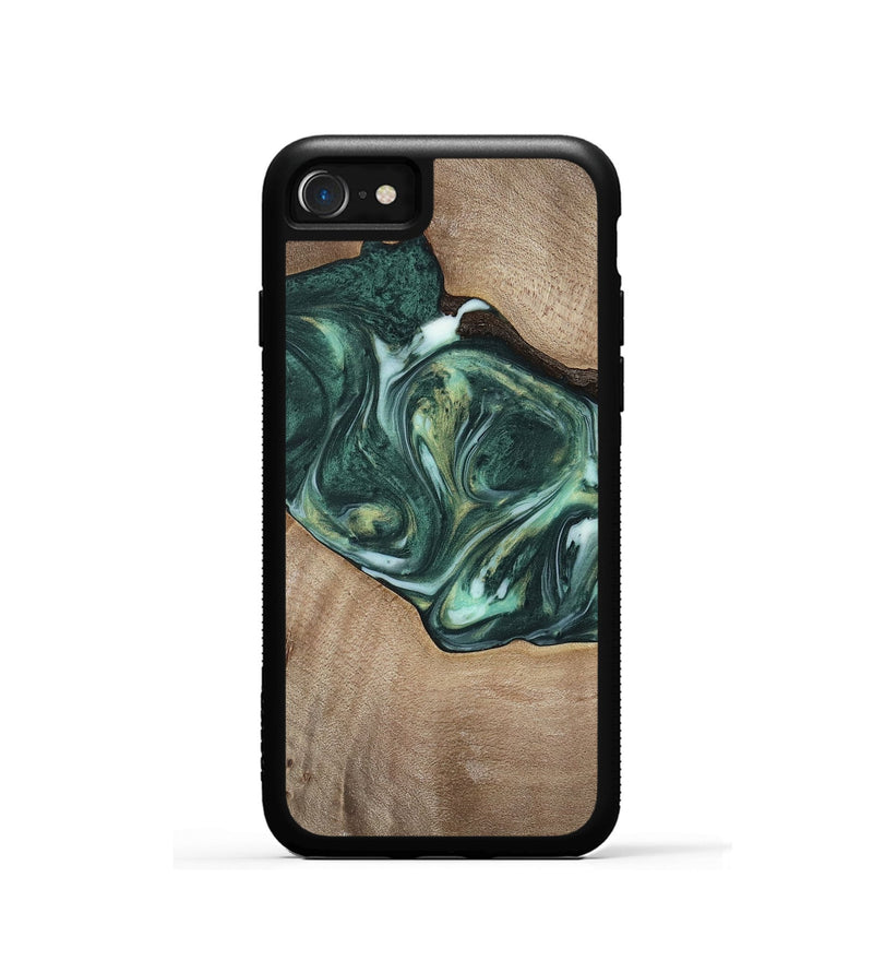 iPhone SE Wood Phone Case - Dorian (Green, 741482)