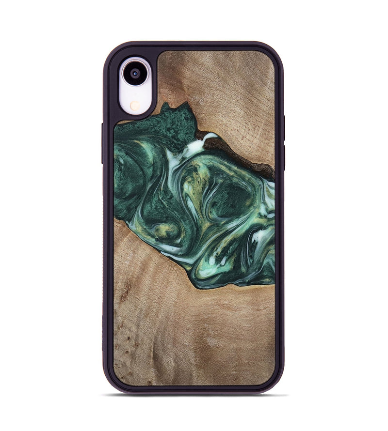 iPhone Xr Wood Phone Case - Dorian (Green, 741482)