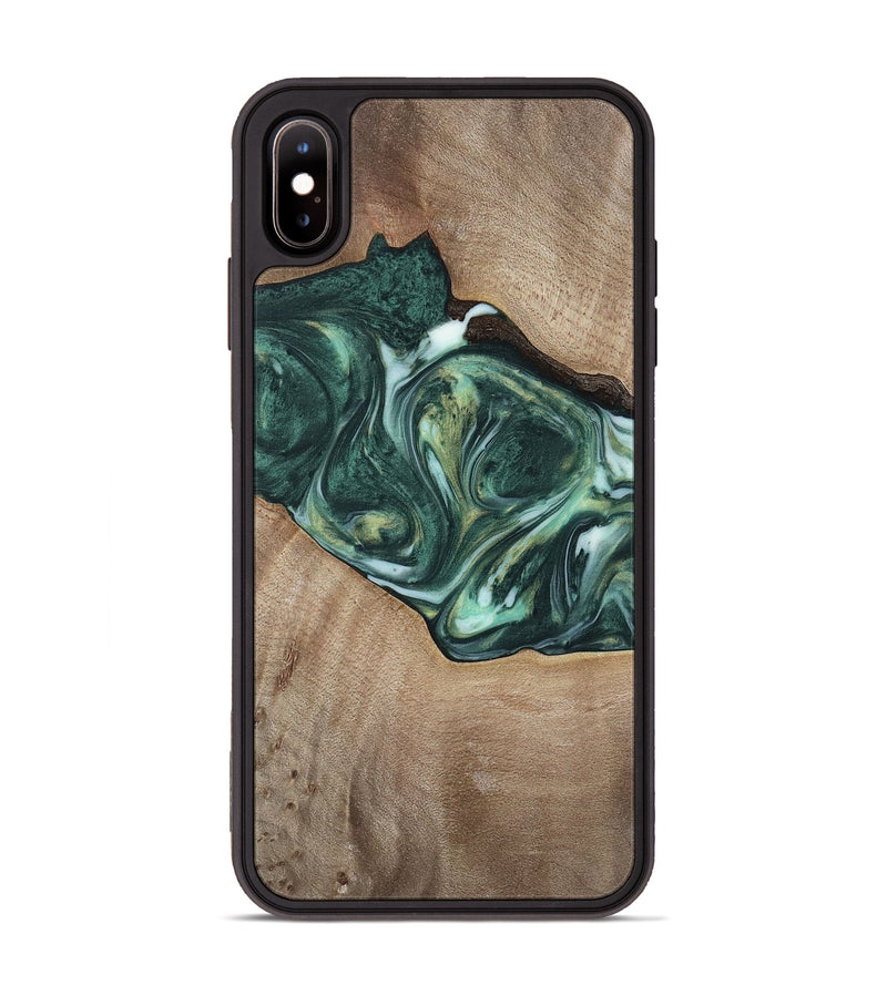 iPhone Xs Max Wood Phone Case - Dorian (Green, 741482)