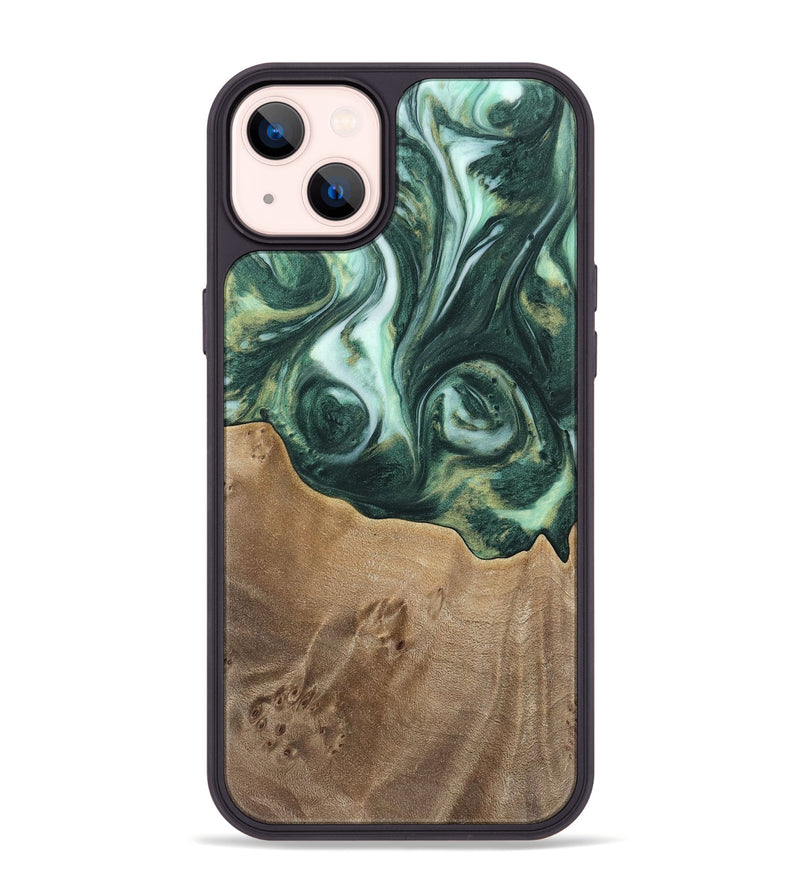 iPhone 14 Plus Wood Phone Case - Elta (Green, 741483)