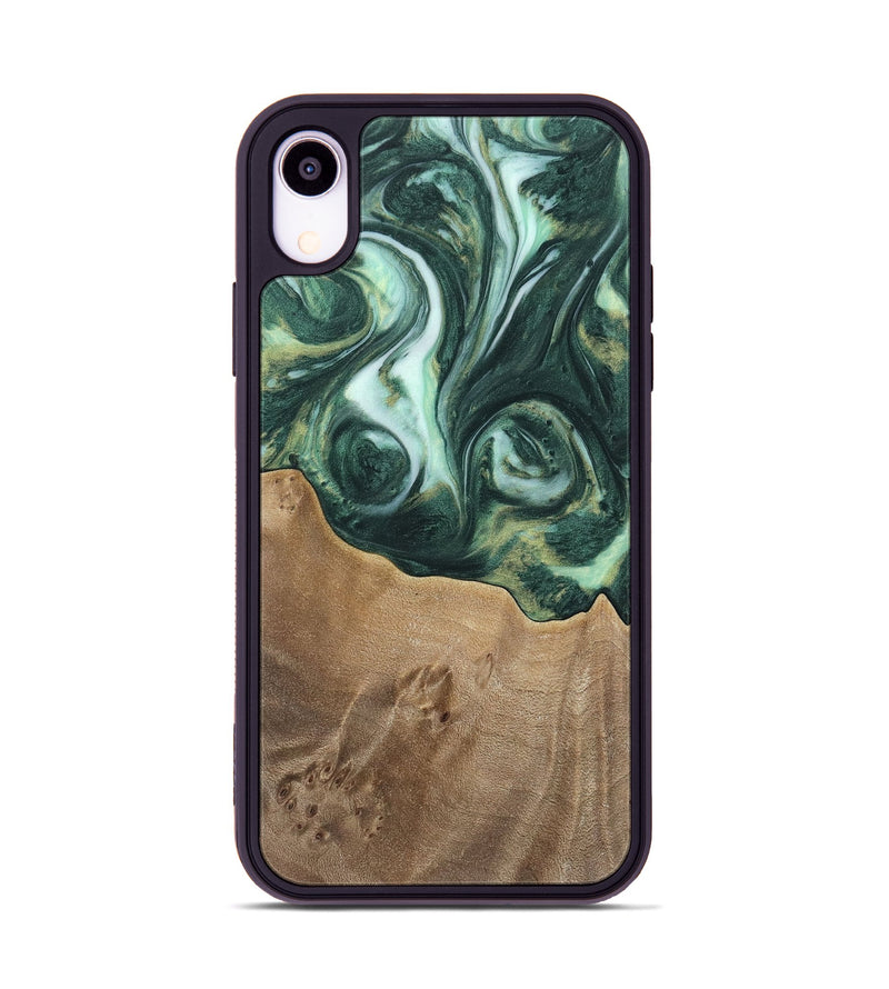 iPhone Xr Wood Phone Case - Elta (Green, 741483)