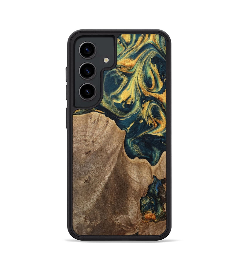 Galaxy S24 Wood Phone Case - Sonya (Teal & Gold, 741484)