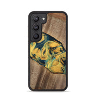 Galaxy S23 Wood Phone Case - Elease (Teal & Gold, 741492)