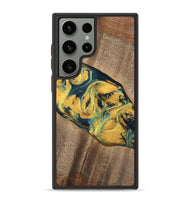 Galaxy S23 Ultra Wood Phone Case - Elease (Teal & Gold, 741492)