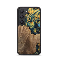 Galaxy S23 Wood Phone Case - Anders (Teal & Gold, 741493)