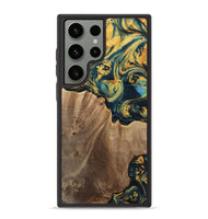 Galaxy S23 Ultra Wood Phone Case - Anders (Teal & Gold, 741493)